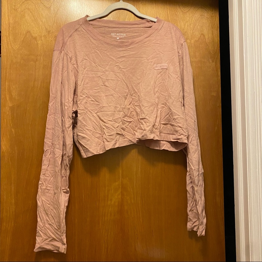 Set active cropped long sleeve